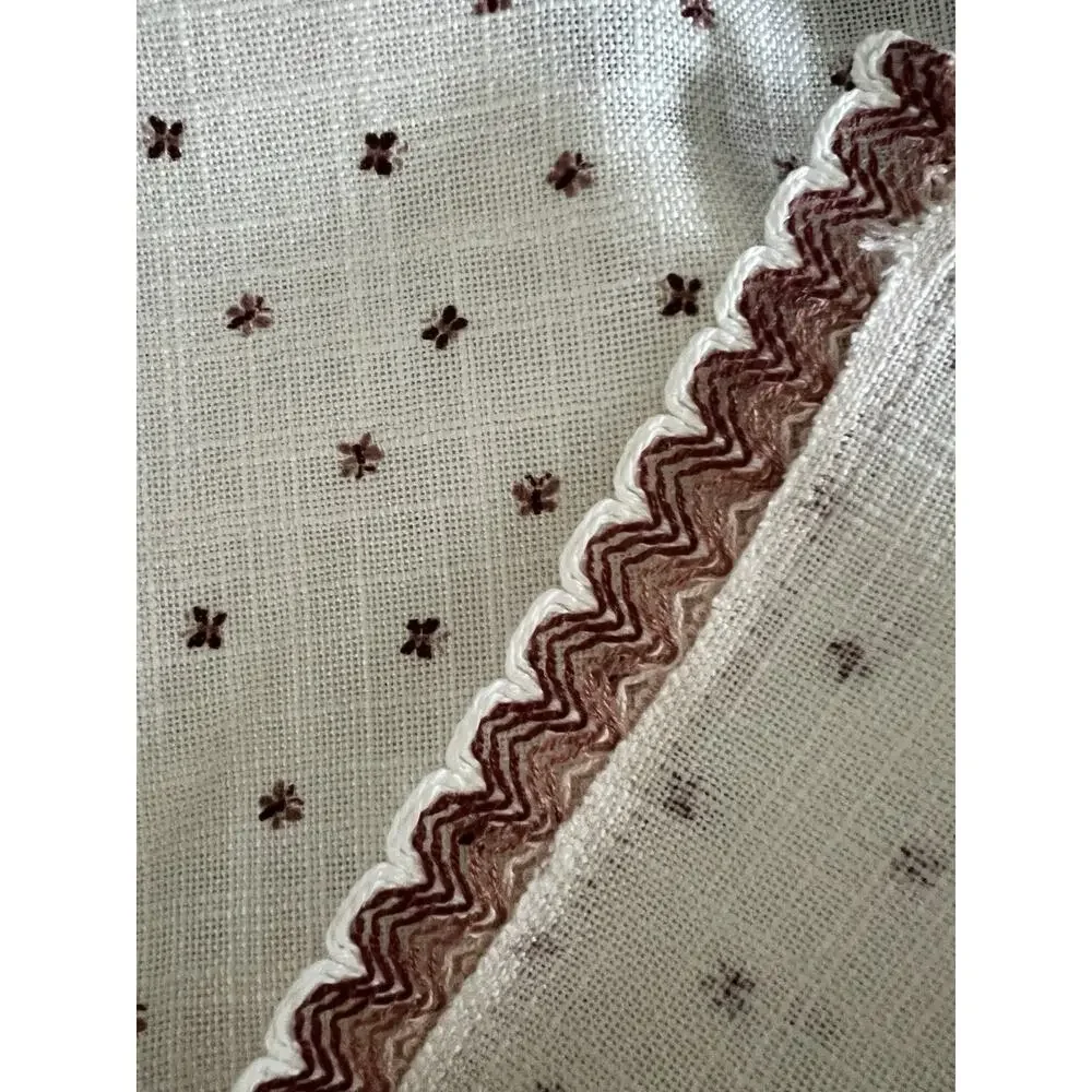 Vintage Tolentex Embroidered Tablecloth Made Germany Butterflies Pink 41.5 x 42